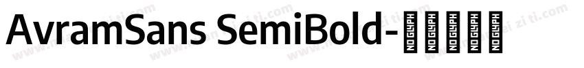 AvramSans SemiBold字体转换
